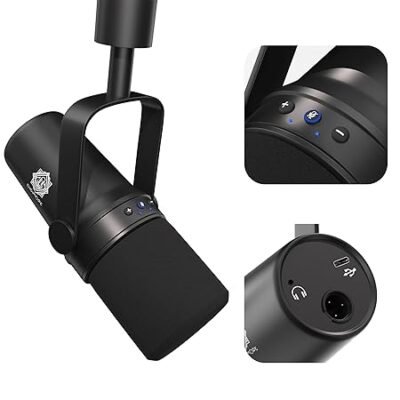 DIGIMORE D-490 Dynamic USB/XLR Podcast Microphone Kit - suhavi mart