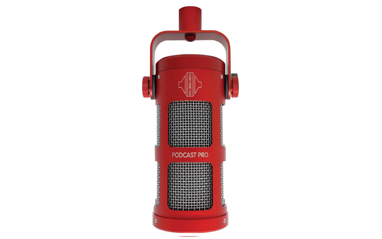 Sontronics Podcast Pro - Dynamic Podcast Streaming Broadcast Gaming Microphone - Red (1)