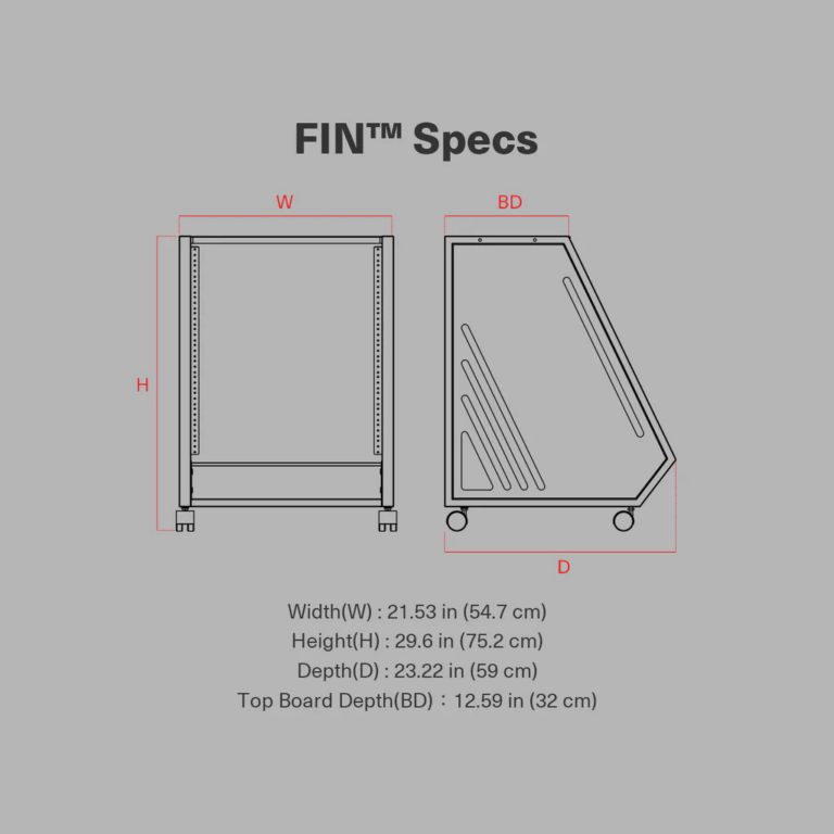Wavebone Fin Rackmount Case 13U Studio Rackmount C