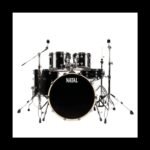Natal Arcadia Birch Series KARB-F20 BLS, 5-Piece Acoustic Drum Kit With Hardware - Black Sparkle