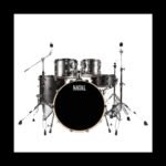 Natal Arcadia Birch Series KARB-F20 GST, 5-Piece Acoustic Drum Kit With Hardware - Grey Strata