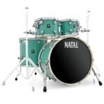 Natal Cafe Racer Series UF22 4 Piece Shell Pack Acoustic Drum Kit - Sea Foam Green (1)