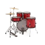 Natal K-EVB-UF20 Evolution Fusion 5-Piece Acoustic Drum Kit with Hardware& Cymbals - Red (2)