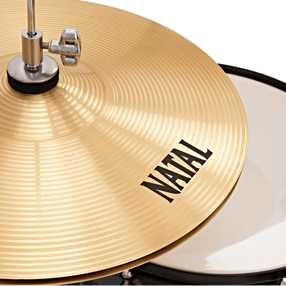 Natal K-EVB-UF22 Evolution 5-Piece Shell Pack Acoustic Drum Kit with Hardware & Cymbals - Black (1 (5) Natal K-EVB-UF22 Evolution 5-Piece Shell Pack Acoustic Drum Kit with Hardware & Cymbals - Black (1 (5)