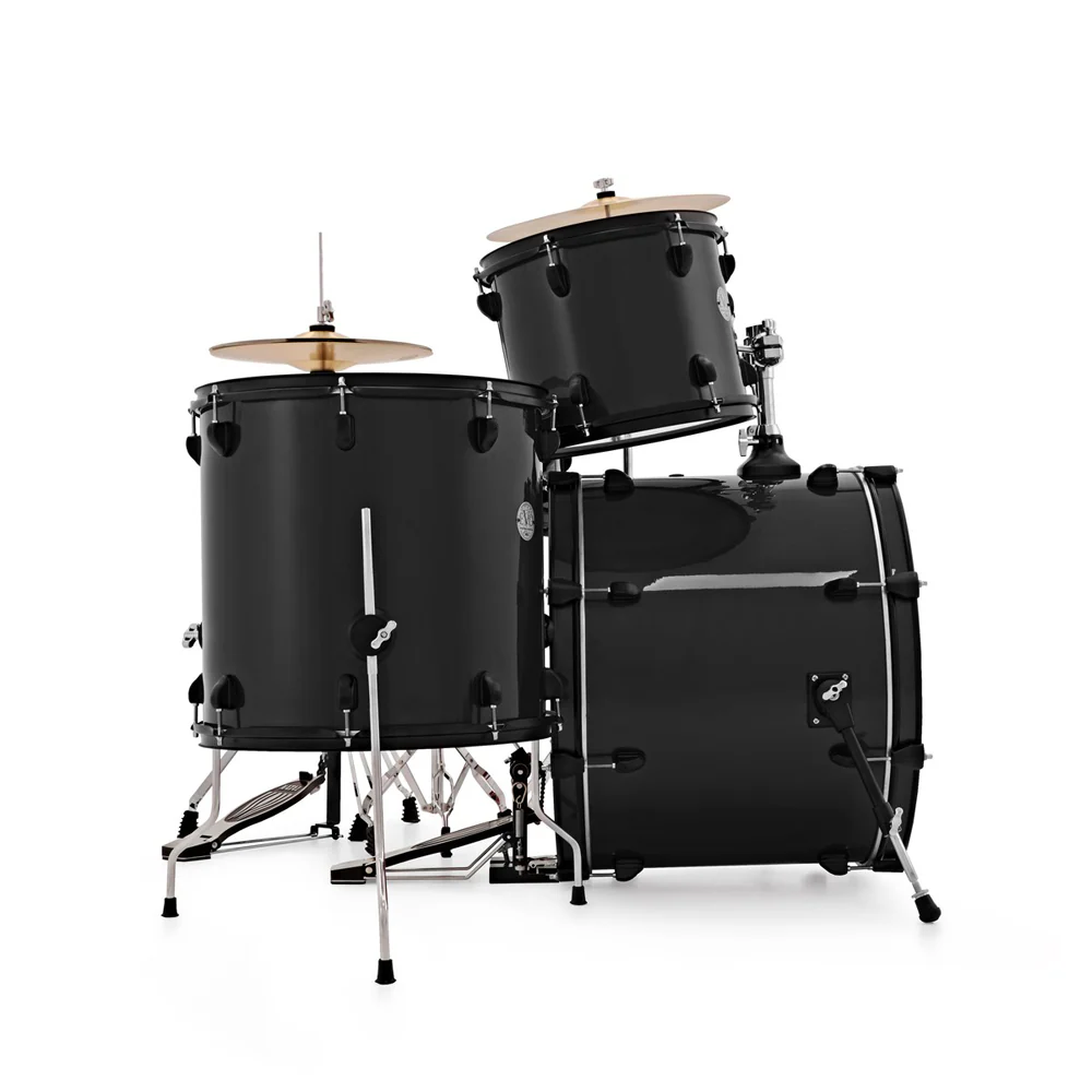 Natal K-EVB-UF22 Evolution 5-Piece Shell Pack Acoustic Drum Kit with Hardware & Cymbals - Black (1 (6) Natal K-EVB-UF22 Evolution 5-Piece Shell Pack Acoustic Drum Kit with Hardware & Cymbals - Black (1 (6)