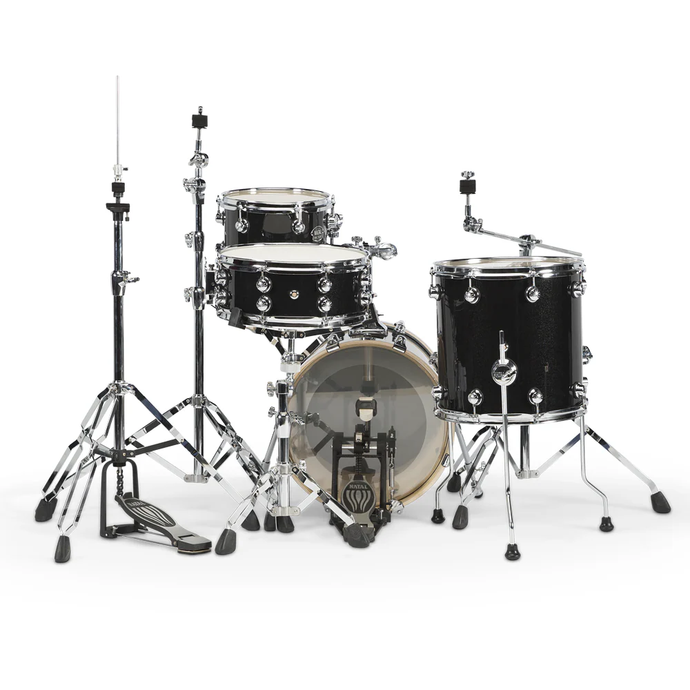 Natal KARB-TJ-BLS Arcadia Birch Series Traditional Jazz TJ 4 Piece Shell Pack Acoustic Drum Kit Without Hardware & Cymbals - Black Sparkl (5) Natal KARB-TJ-BLS Arcadia Birch Series Traditional Jazz TJ 4 Piece Shell Pack Acoustic Drum Kit Without Hardware & Cymbals - Black Sparkl (5)