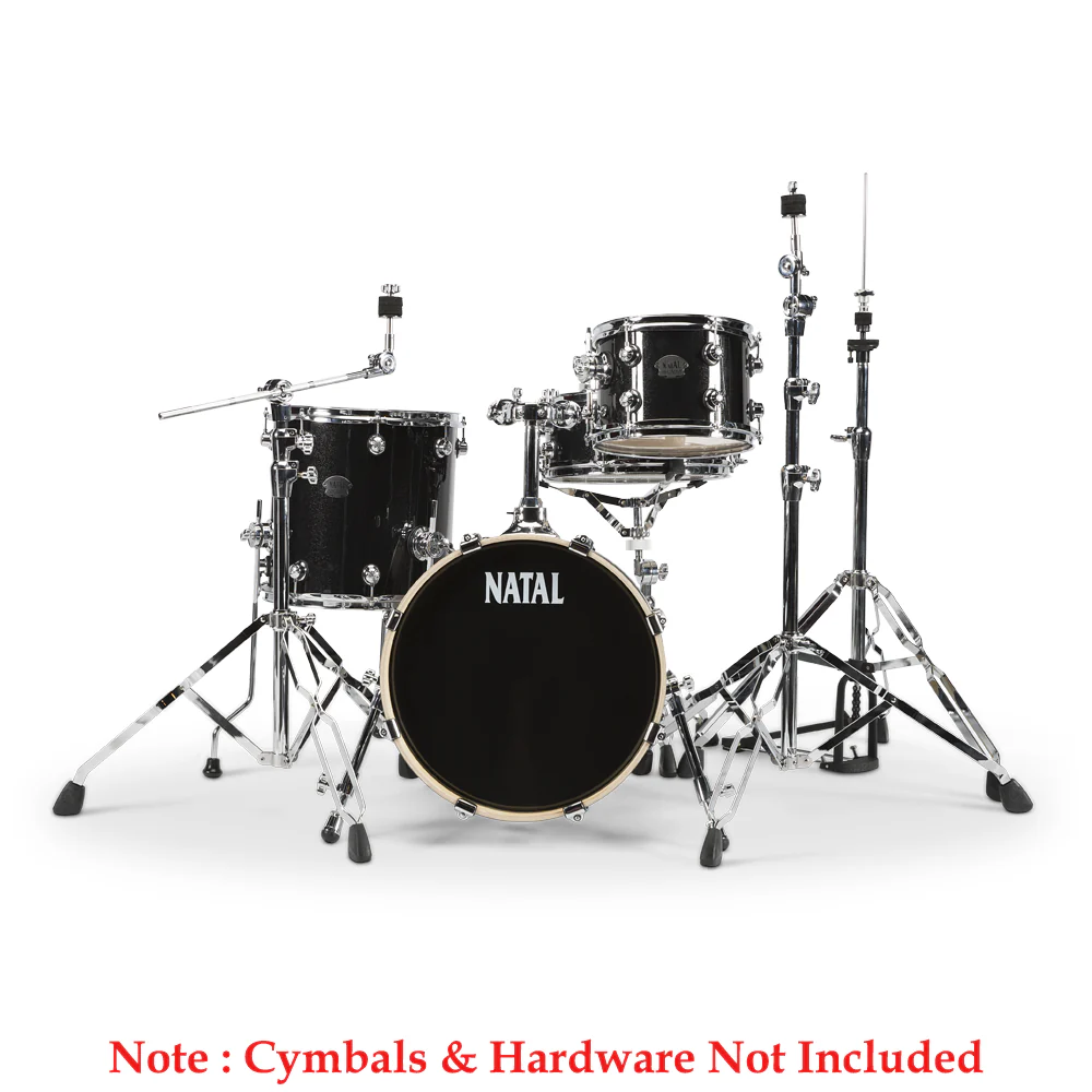 Natal KARB-TJ-BLS Arcadia Birch Series Traditional Jazz TJ 4 Piece Shell Pack Acoustic Drum Kit Without Hardware & Cymbals - Black Sparkle (1) Natal KARB-TJ-BLS Arcadia Birch Series Traditional Jazz TJ 4 Piece Shell Pack Acoustic Drum Kit Without Hardware & Cymbals - Black Sparkle (1)
