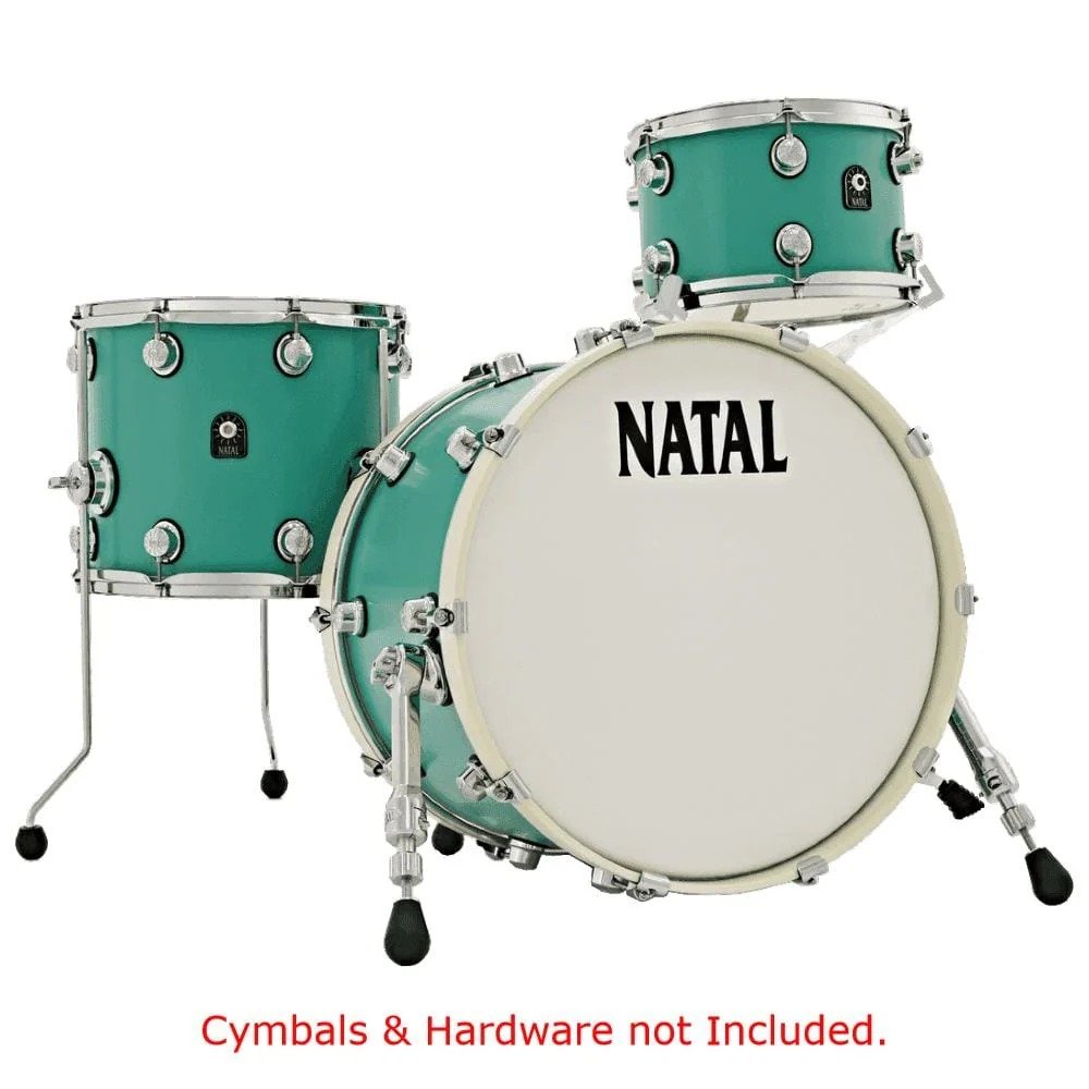 Natal KTW-T20-SFG1 Cafe Racer Series T20 3 Piece Shell Pack Acoustic Drum Kit - Sea Foam Green Natal KTW-T20-SFG1 Cafe Racer Series T20 3 Piece Shell Pack Acoustic Drum Kit - Sea Foam Green