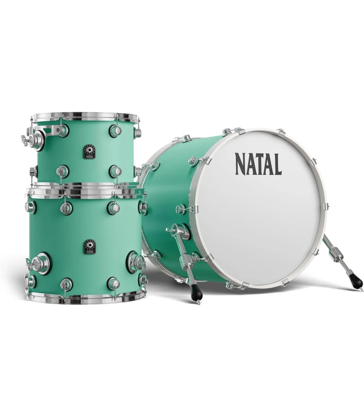Natal KTW-T20-SFG1 Cafe Racer Series T20 3 Piece Shell Pack Acoustic Drum Kit - Sea Foam Green Natal KTW-T20-SFG1 Cafe Racer Series T20 3 Piece Shell Pack Acoustic Drum Kit - Sea Foam Green