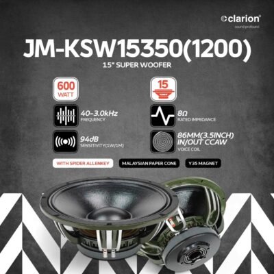 Clarion JM-KSW15350(1200) 15 High-Power Transducer