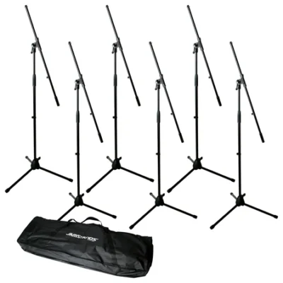 Ultimate Support Jamstands JS-MCFB6PK 6-Pack Tripod Mic Stand Bundle (11)