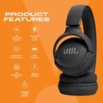 JBL Tune 520BT Wireless On-Ear Headphones with Mic (Black)1
