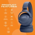 JBL Tune 520BT Wireless On-Ear Headphones with Mic (Blue)2