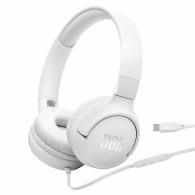 JBL Tune 520C On-Ear Type-C Wired Headphones with Mic (White)85