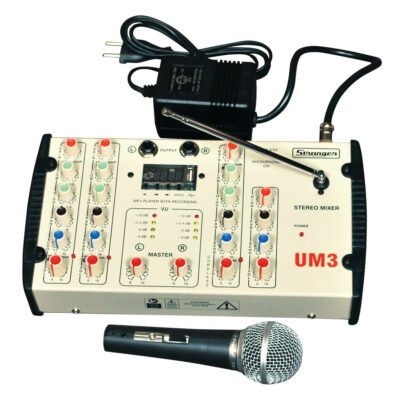 Stranger UM3 3 Channel Audio Mixer with USB, Recording & Cordless