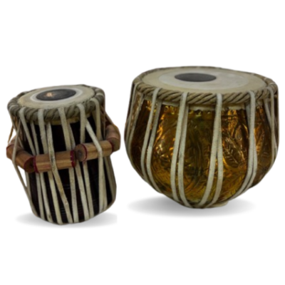 Golden Brass Designer Tabla Set