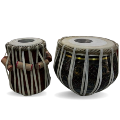 Tabla Set Black Designer Bayan with Sheesham Dayan