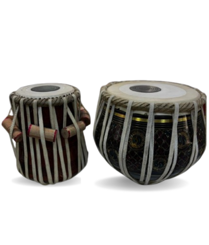 Tabla Set Black Designer Bayan with Sheesham Dayan Tabla Set Black Designer Bayan with Sheesham Dayan